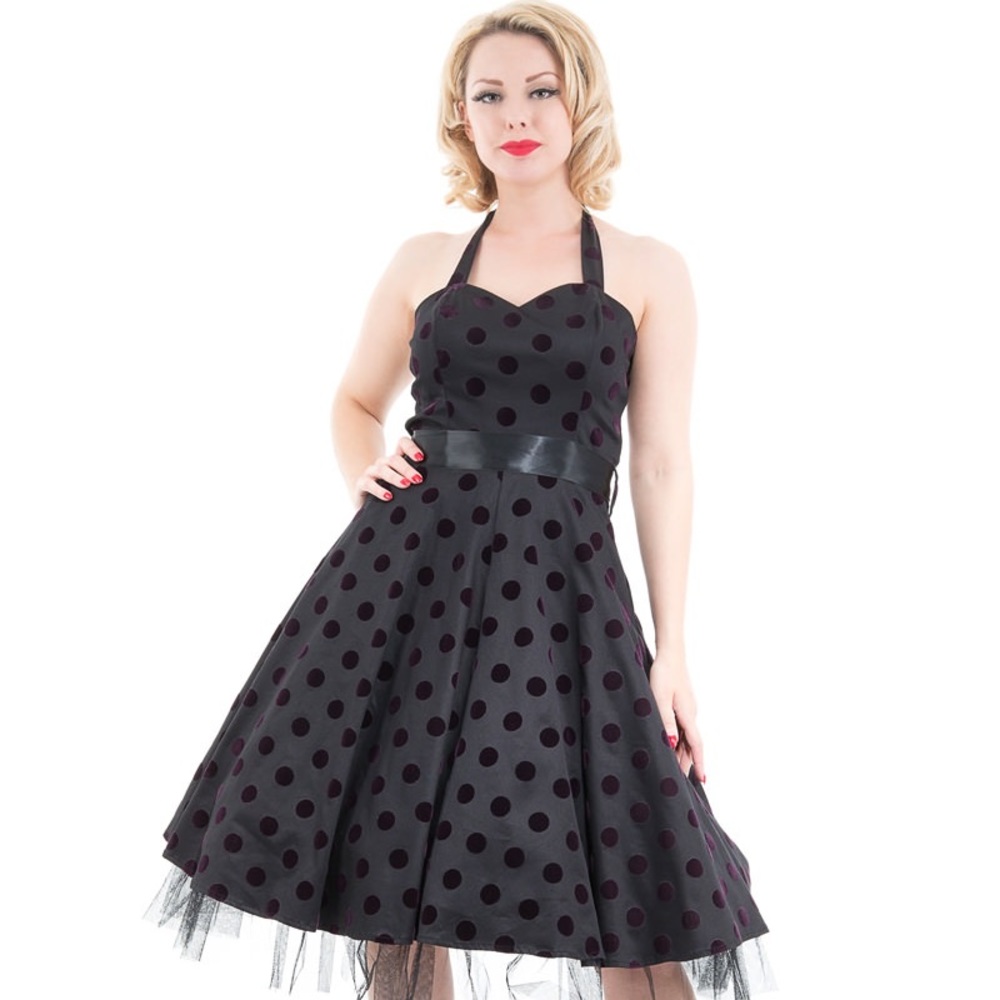 Hearts & Roses rockabilly polka dot dress